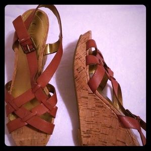 cork wedge sandals